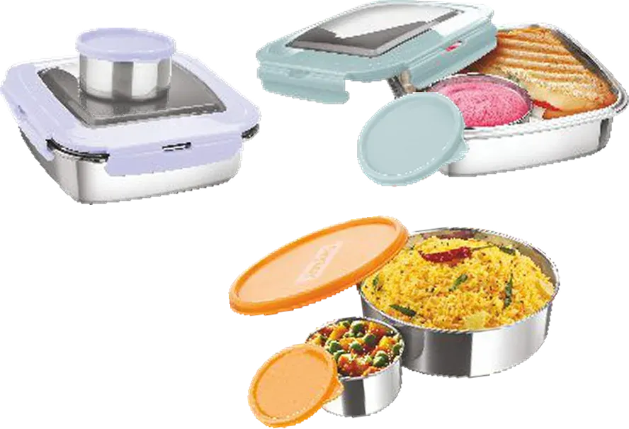 Nayasa Alloy Vital Lunch Box — Stainless Steel Kids Lunch Boxes