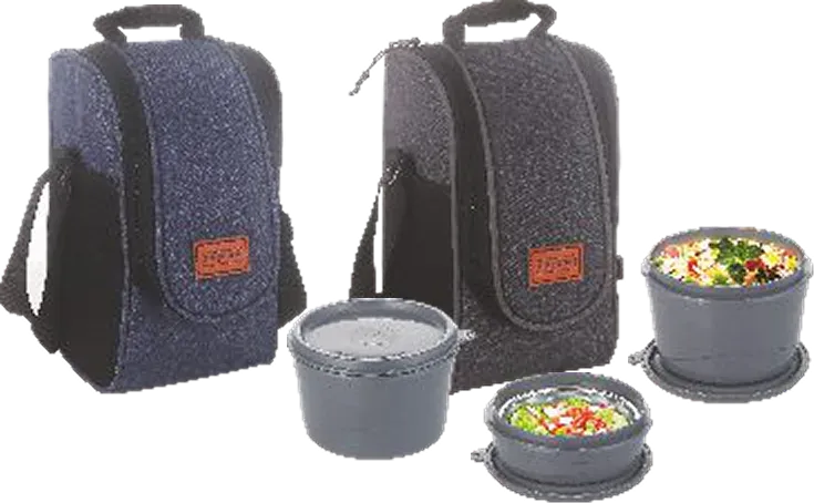 Nayasa Aloha Microwave Safe 3 — Soft Insulated Bags with Microwave Safe Steel Tiffins