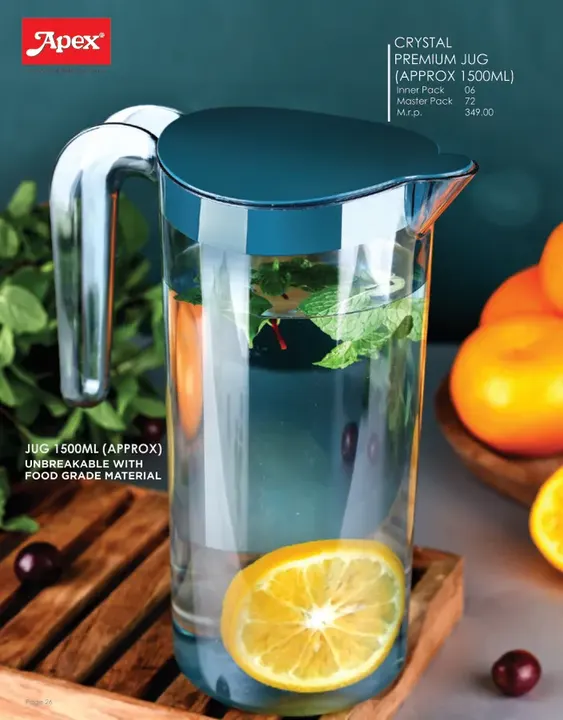 Apex Crystal Premium Jug — Glasses & Jugs