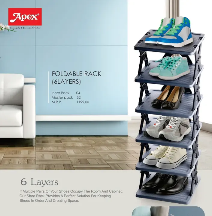 Apex Foldable Rack (6 Layers) — Racks, Baskets & Holders