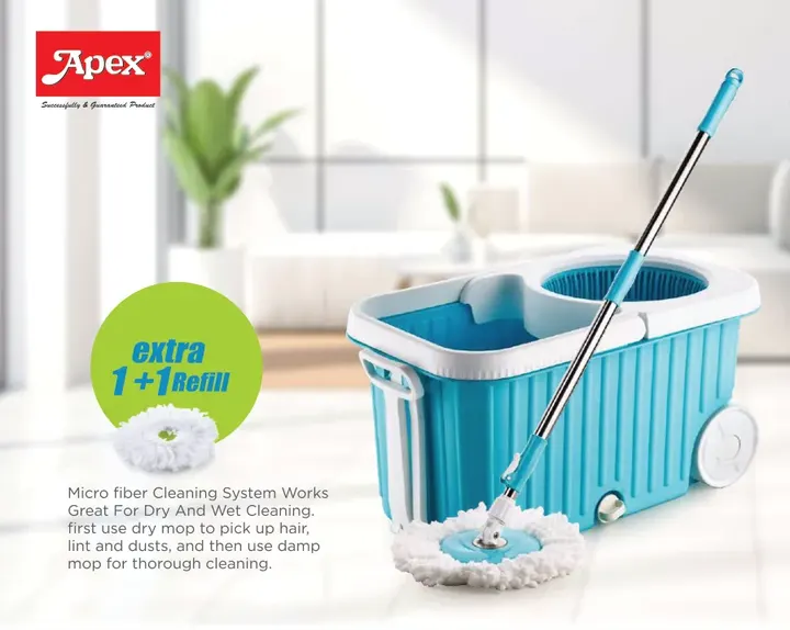 Apex Magic Plastic Spin Mop — Cleaning & Bath