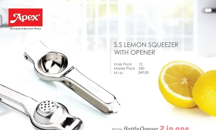 Apex S.S. Lemon Squeezer with Opener — Juicers & Squeezers