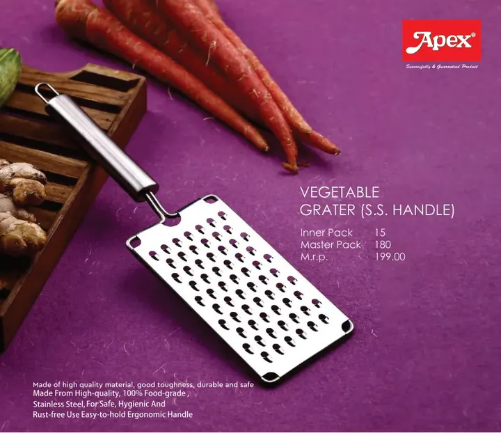 Apex Vegetable Grater (S.S. Handle) — Slicers & Graters