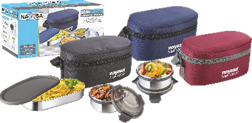 Nayasa Aqua Deluxe — Soft Insulated Bags with Steel Tiffins