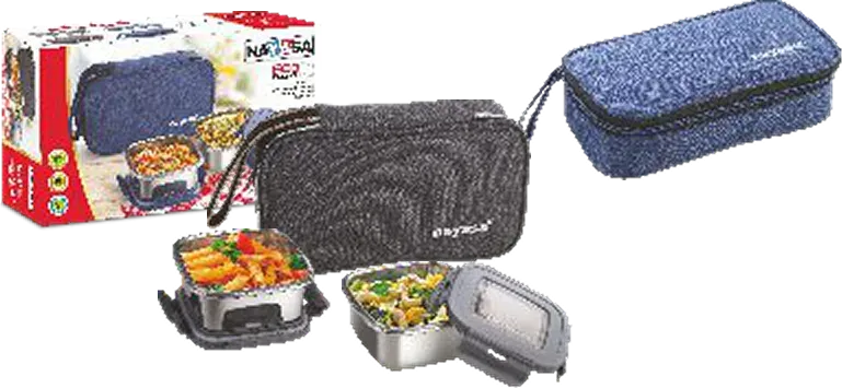 Nayasa Eco Crunch 2 — Soft Insulated Bags with Steel Tiffins