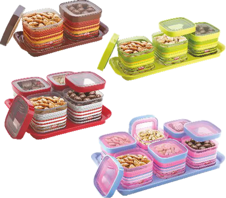 Nayasa Fusion Tray Set — Airtight Servers & Serving Sets