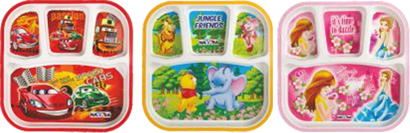 Nayasa Kids Partition Plate — Microwave Safe Plates & Bowls