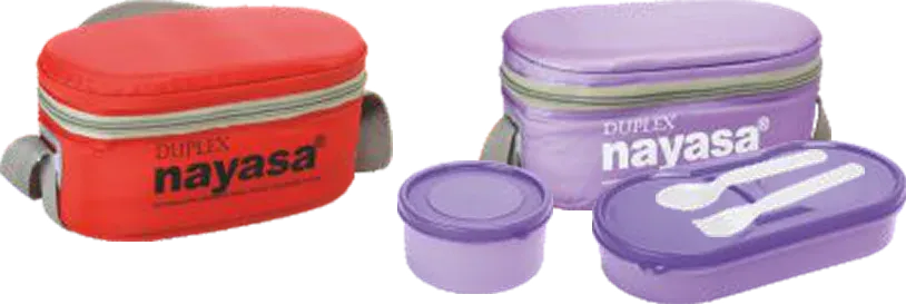 Nayasa Microfresh Duplex — Soft Insulated Bags with Microwave Safe Container