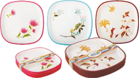 Nayasa Microfresh Square Plate Deluxe — Microwave Safe Plates & Bowls