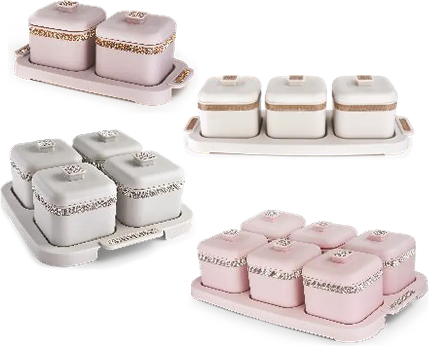 Nayasa Sapphire Square Tray Set — Airtight Servers & Serving Sets
