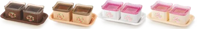 Nayasa Sofia Square Tray Set — Airtight Servers & Serving Sets