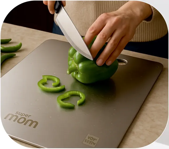 Supermom Stellio Steel Chopping Board — Chopping Boards